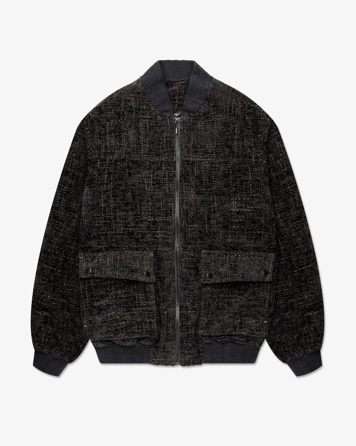 Earthy Weave Bomber Jacket